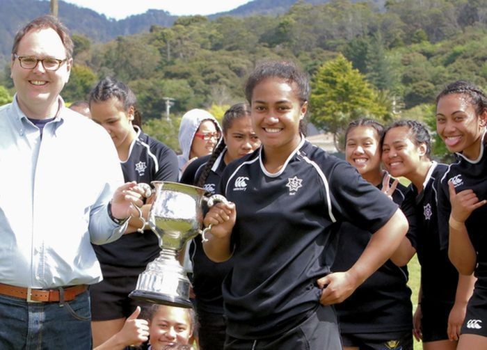Monica Tagoai and St Mary�s College enjoying their rugby